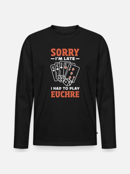 I'm sorry I'm too late - Men's Premium Organic Long Sleeve Shirt - black