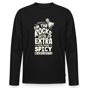 Attenzione Spicy Margarita Cocktail Lover's - Männer Premium Bio Langarmshirt - Schwarz - Vorne - Nico (187cm)
