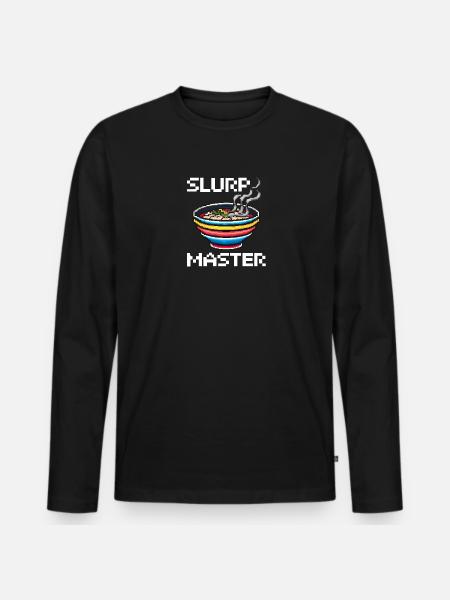 Pixel Art Ramen - Men's Premium Organic Long Sleeve Shirt - black