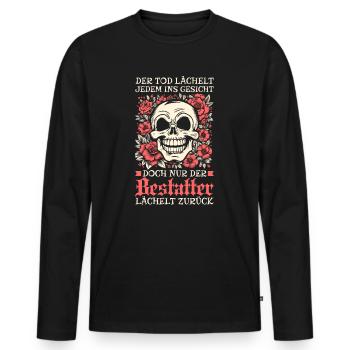 Bestatter Bestattungsfachkraft Geschenkidee Cool - Männer Premium Bio Langarmshirt - Schwarz - Vorne - Nico (187cm)