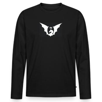logo etheryon - T-shirt manches longues Premium bio Homme - noir - Devant - Nico (187cm)