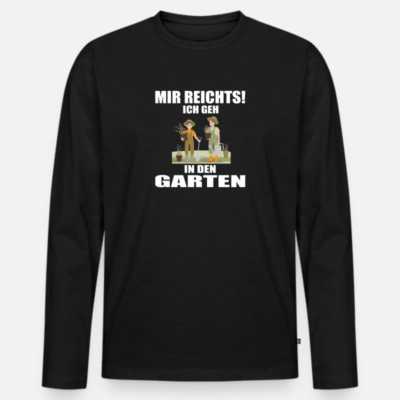 Garten - Männer Premium Bio Langarmshirt - Schwarz