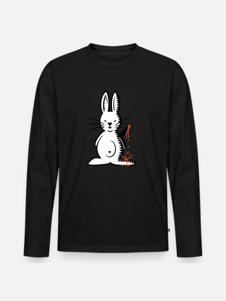 Killer Bunny / Ripper bunny (3c) - Men's Premium Organic Long Sleeve Shirt - black