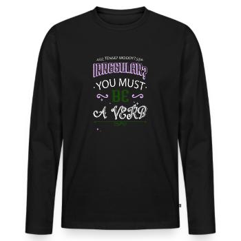 school writing awesome cool statement write blog - Men's Premium Organic Long Sleeve Shirt - black - Front - Nico (187cm)