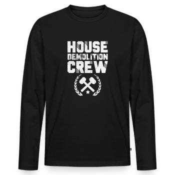 Wrecking Machine Construction Vehicle House - Men's Premium Organic Long Sleeve Shirt - black - Front - Nico (187cm)