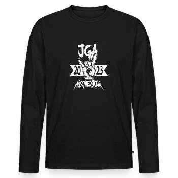 JGA Abschiedstour Bräutigam - Junggesellenabschied - Männer Premium Bio Langarmshirt - Schwarz - Vorne - Nico (187cm)