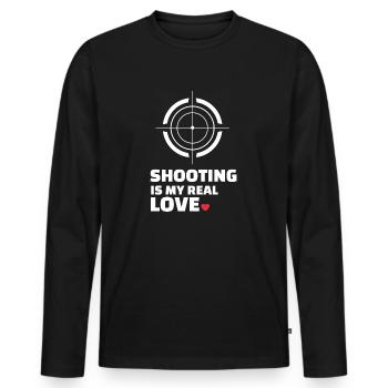J’adore photographier - T-shirt manches longues Premium bio Homme - noir - Devant - Nico (187cm)