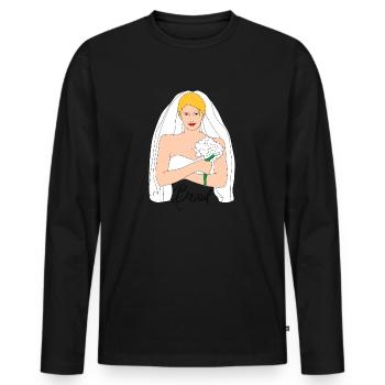 braut blond 1 - Männer Premium Bio Langarmshirt - Schwarz - Vorne - Nico (187cm)