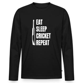 Cricket Cricket Team Cricket Team Cricket - Men's Premium Organic Long Sleeve Shirt - black - Front - Nico (187cm)