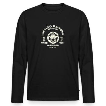 Plongée sur épave du débarquement en Normandie. - T-shirt manches longues Premium bio Homme - noir - Devant - Nico (187cm)