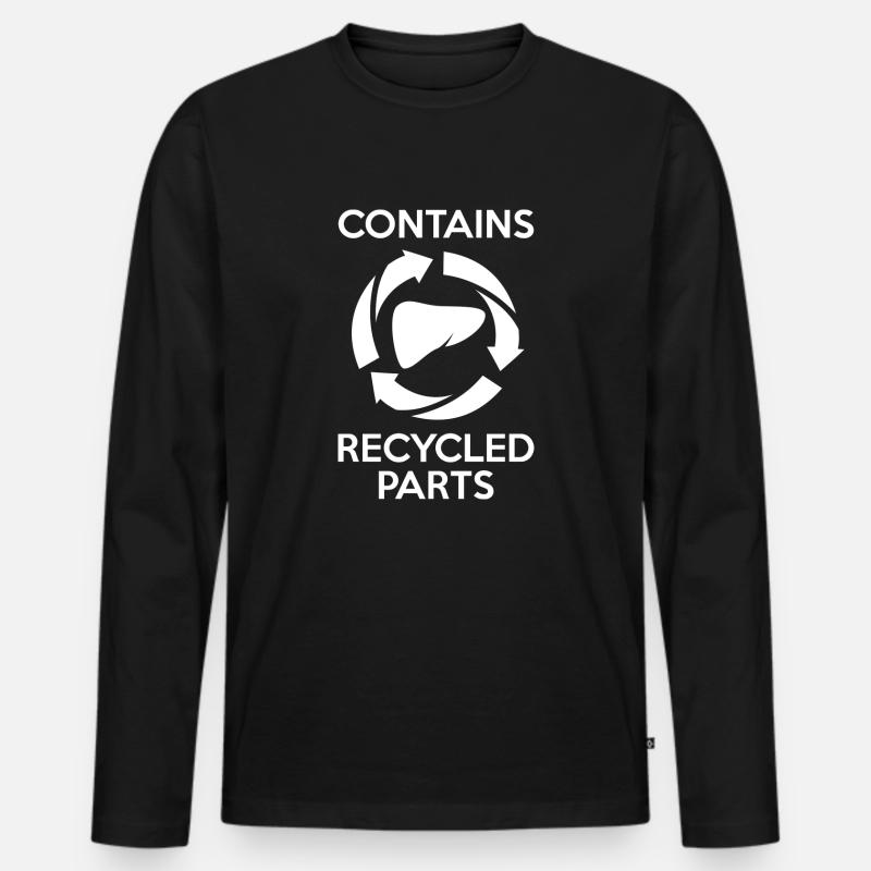 Enthält recycelte Teile - Männer Premium Bio Langarmshirt - Schwarz