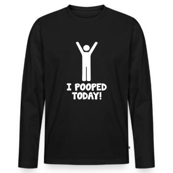 Ich habe heute - Männer Premium Bio Langarmshirt - Schwarz - Vorne - Nico (187cm)