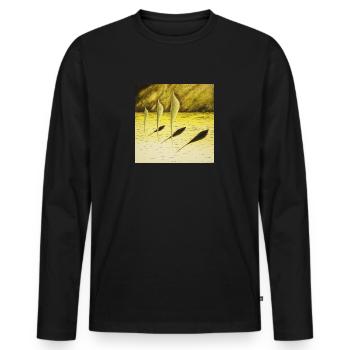 08 Archetypen - Männer Premium Bio Langarmshirt - Schwarz - Vorne - Nico (187cm)