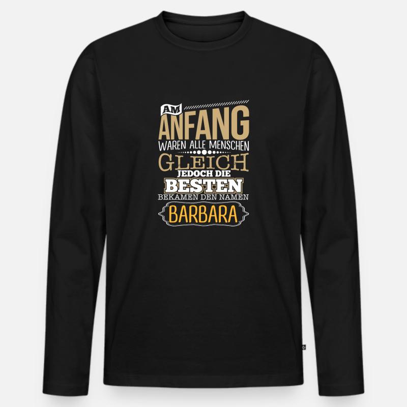 BARBARA - die Besten - Männer Premium Bio Langarmshirt - Schwarz