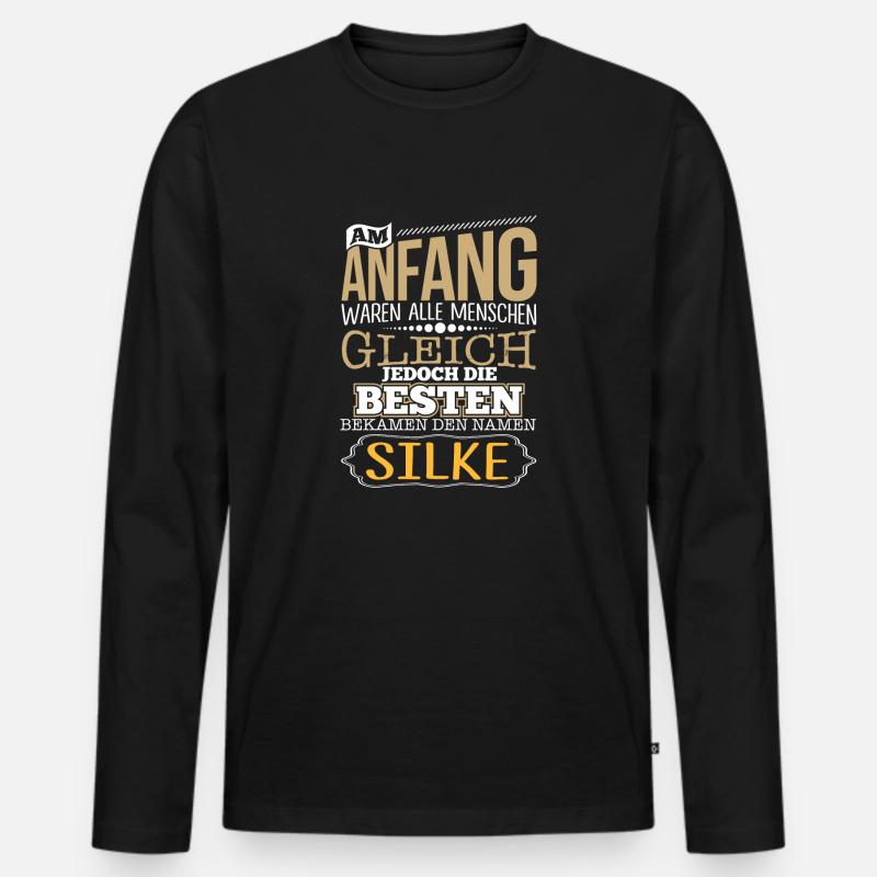 SILKE - Die Besten - Männer Premium Bio Langarmshirt - Schwarz