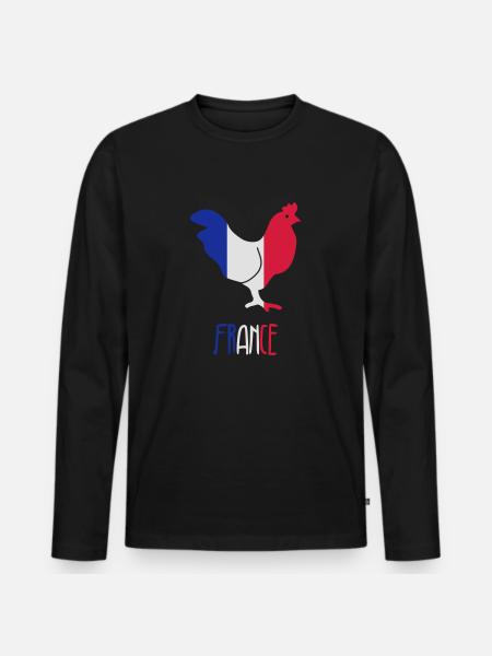 France Français Française French Frankreich - Men's Premium Organic Long Sleeve Shirt - black