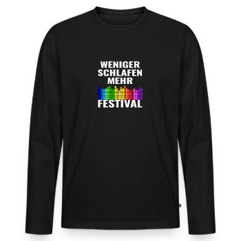Festival - Männer Premium Bio Langarmshirt - Schwarz - Vorne - Nico (187cm)