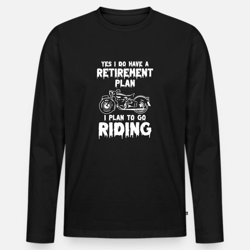 Motorcycle Riders - Männer Premium Bio Langarmshirt - Schwarz