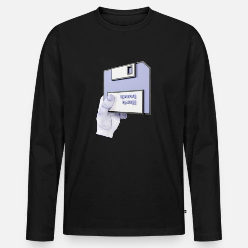 work bench 3D - Men's Premium Organic Long Sleeve Shirt - black