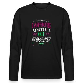 Gift Idea Funny Quote Sabrina Carpenter Tshirts - Men's Premium Organic Long Sleeve Shirt - black - Front - Nico (187cm)