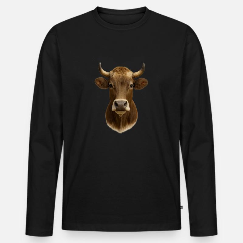 La plus belle vache - T-shirt manches longues Premium bio Homme - noir