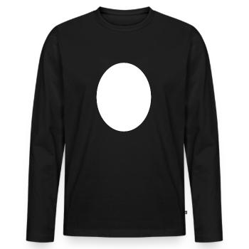 Background Egg White - Men's Premium Organic Long Sleeve Shirt - black - Front - Nico (187cm)