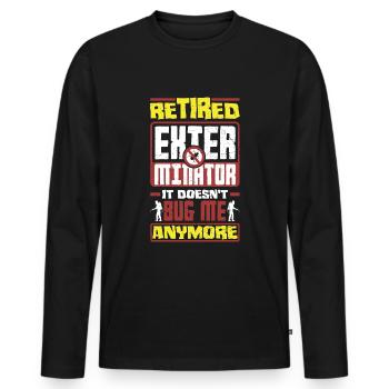 Pest Control Technician Retired Exterminator - Männer Premium Bio Langarmshirt - Schwarz - Vorne - Nico (187cm)