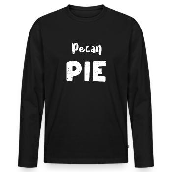 Tarte aux noix de pécan - Thanksgiving - T-shirt manches longues Premium bio Homme - noir - Devant - Nico (187cm)