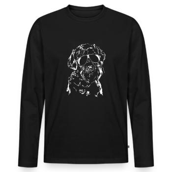 Énormes sucettes cool lunettes de soleil chiens Wilsigns - T-shirt manches longues Premium bio Homme - noir - Devant - Nico (187cm)