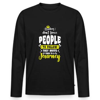 Chef Job Vorgesetzter Angestellter - Männer Premium Bio Langarmshirt - Schwarz - Vorne - Nico (187cm)