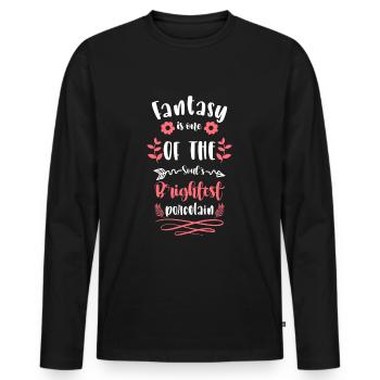 Elf Wand - Men's Premium Organic Long Sleeve Shirt - black - Front - Nico (187cm)