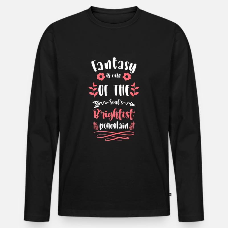 Elfe Zauberstab - Männer Premium Bio Langarmshirt - Schwarz