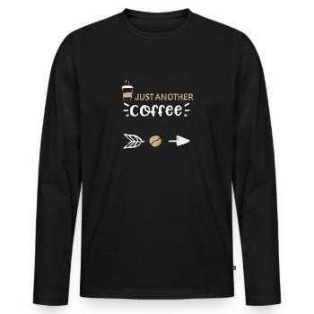 Just Another Coffee - Coffee - Männer Premium Bio Langarmshirt - Schwarz - Vorne - Nico (187cm)
