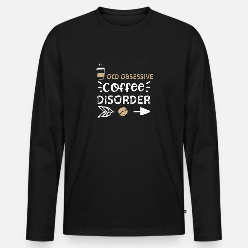 OCD Obsessive Coffee Disorder - Männer Premium Bio Langarmshirt - Schwarz