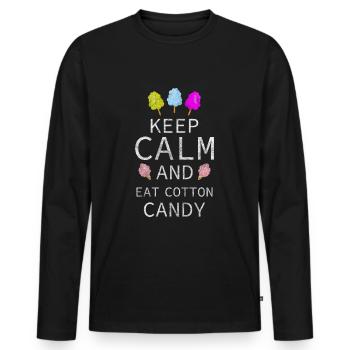 Dessert Sugar Sweets - Men's Premium Organic Long Sleeve Shirt - black - Front - Nico (187cm)