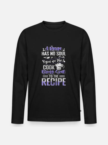 Kitchen Gastronomy Delicious Cooking pot - Men's Premium Organic Long Sleeve Shirt - black