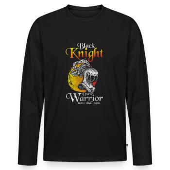 Schwert Drache Templer Adel - Männer Premium Bio Langarmshirt - Schwarz - Vorne - Nico (187cm)