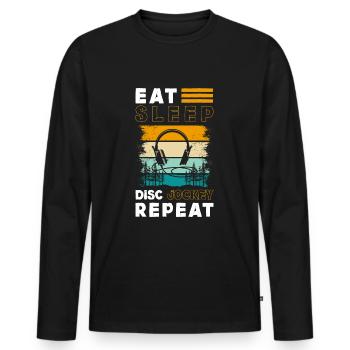 Musik Disko Tanzen Spaß - Männer Premium Bio Langarmshirt - Schwarz - Vorne - Nico (187cm)