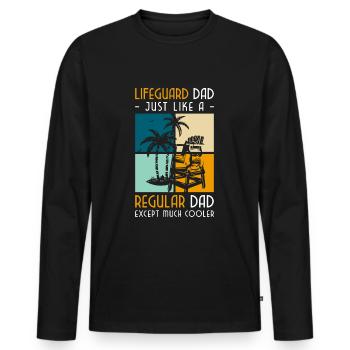Swimming pool Outdoor pool Sea Swimming instructor - Men's Premium Organic Long Sleeve Shirt - black - Front - Nico (187cm)
