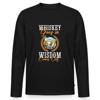 Célébrations du style de vie des serveurs de rhum - T-shirt manches longues Premium bio Homme - noir - Devant - Nico (187cm)