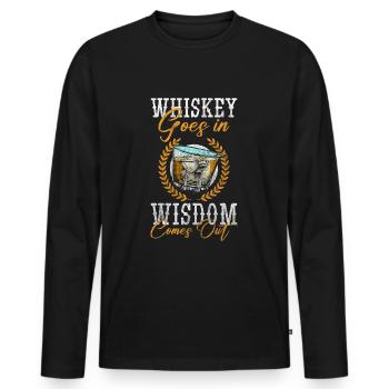 Alkohol Genuss Feier Single Malt - Männer Premium Bio Langarmshirt - Schwarz - Vorne - Nico (187cm)