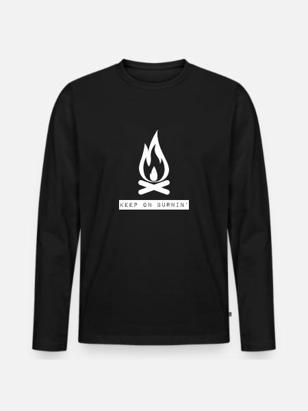 Keep on burnin '- Cozy campfire - Men's Premium Organic Long Sleeve Shirt - black
