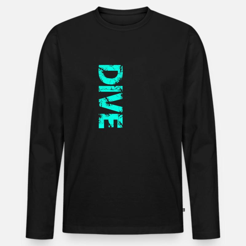 dive - Men's Premium Organic Long Sleeve Shirt - black