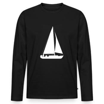Voilier Voilier Voilier Sports nautiques - T-shirt manches longues Premium bio Homme - noir - Devant - Nico (187cm)