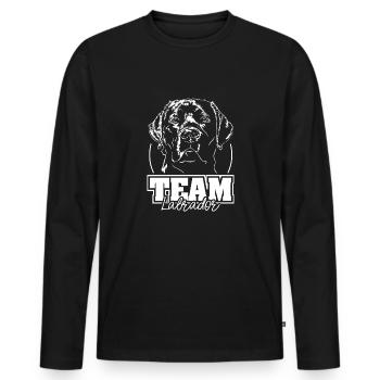 Team Labrador Retriever Labbi Dog Dog Wilsigns - Men's Premium Organic Long Sleeve Shirt - black - Front - Nico (187cm)