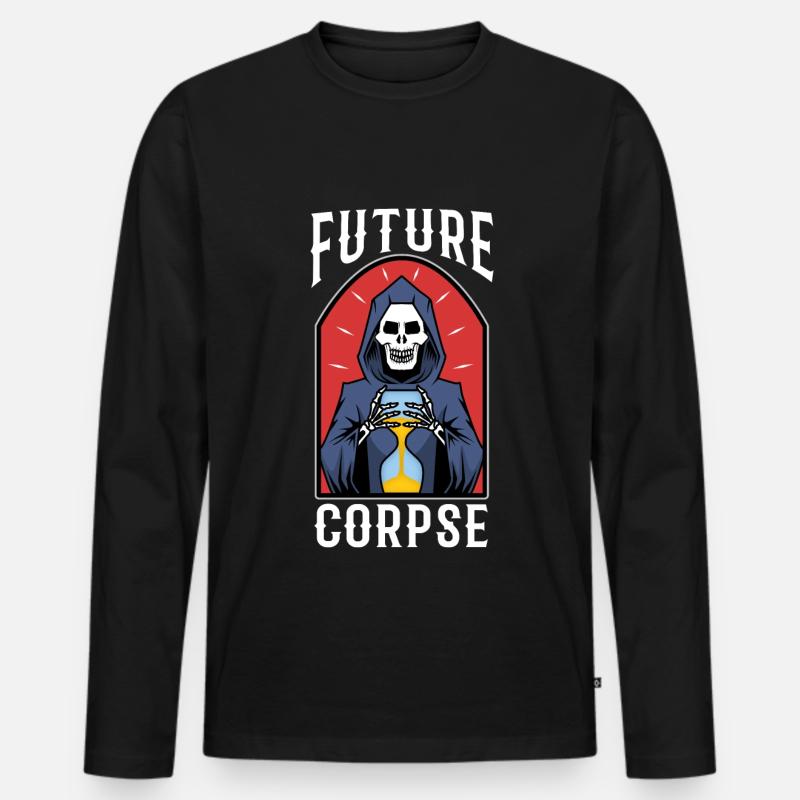 Future Corpse - Männer Premium Bio Langarmshirt - Schwarz
