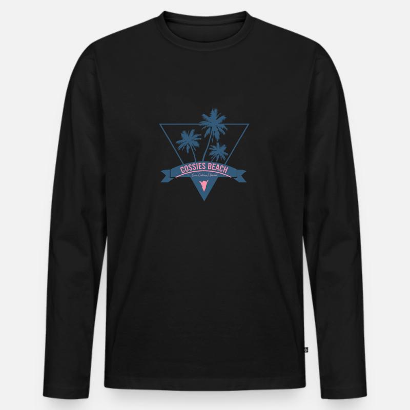 Cossies Beach Australien - Männer Premium Bio Langarmshirt - Schwarz