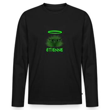 Saint Etienne - Men's Premium Organic Long Sleeve Shirt - black - Front - Nico (187cm)