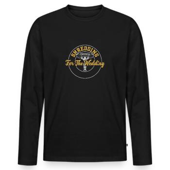 Shredding For The Wedding - Gym - Men's Premium Organic Long Sleeve Shirt - black - Front - Nico (187cm)