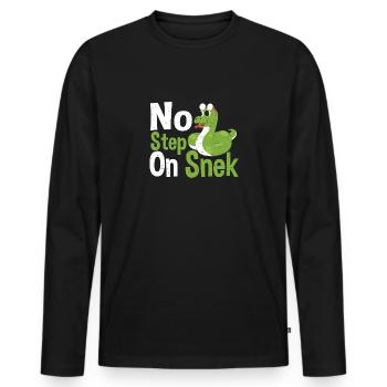 No Step On Snek - Snake - Men's Premium Organic Long Sleeve Shirt - black - Front - Nico (187cm)